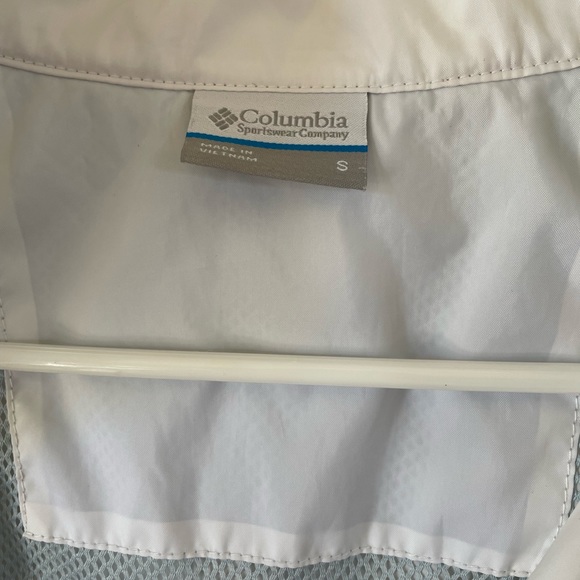 Columbia Windbreaker Women Small White Polyester Hood - Picture 3 of 3